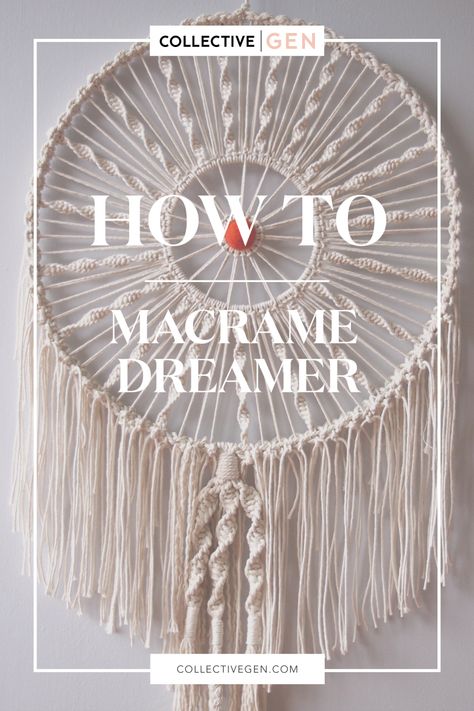 Diy Macrame Dreamcatcher Tutorials, Macrame Hoop Diy Tutorial, Macrame Dream Catcher Pattern, How To Macrame, Macrame Dreamcatcher, Dream Catcher Tutorial, Macrame Wall Hanger, Free Macrame Patterns, Macrame Dream Catcher