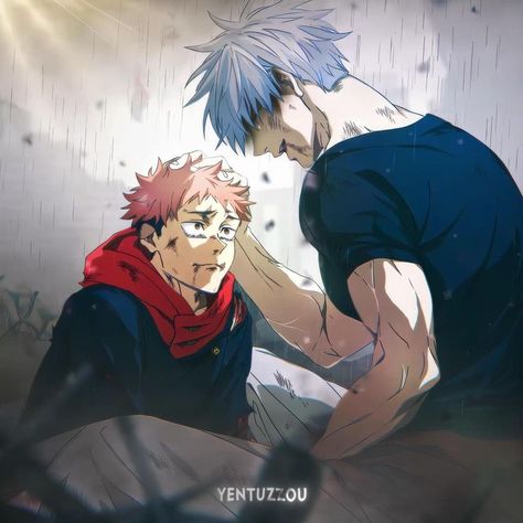 Credits :@yentuzzou ON TikTok #jujutsukaisen #jjk#itadori#itadoriyuuji #gojousatoru #gojo#anime Yuji And His Brothers, Gojo And Itadori, Gojo And Yuji, Gojo X Itadori, Itadori Gojo, Gojo Itadori, Gojo Anime, Gojo Saturo, Attack On Titan Series