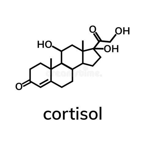 Stress hormone, cortisol royalty free illustration Cortisol Molecule Tattoo, Happy Hormones Illustration, Cortisol Tattoo, Cortisol Molecule, Molecules Drawing, Chemical Structure Tattoo, Chemical Tattoo, Cortisol Hormone, Chemistry Tattoo