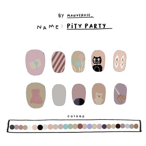 Melanie Martinez Nail Inspiration, Melanie Martinez Nail Art, Melanie Martinez Nails Ideas, Melanie Martinez Inspired Nails K-12, Melanie Martinez Nails Trilogy, Melanie Martinez Nails K-12, Melanie Martinez Inspired Nails, Melanie Nails, Album Cover Nails