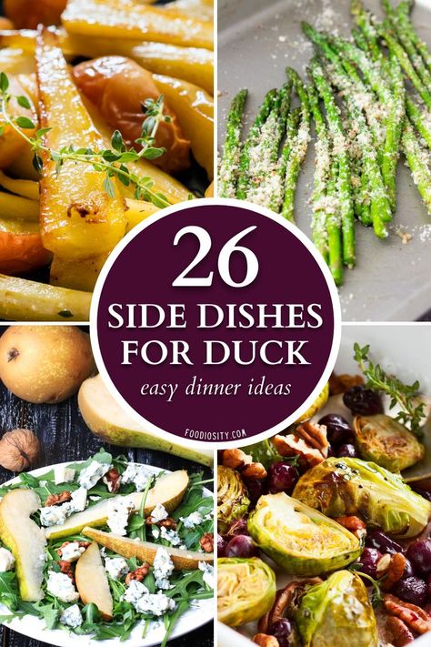 Complement your duck dinner with 26 exquisite side dishes! Dive into a range of options, from rich and savory to light and refreshing, that will elevate your main course. Click now to discover sides that make every bite of duck even more delightful! #SidesForDuck Side Dishes For Duck, Christmas Roast Duck, Turkey Dinner Sides, Lasagna Side Dishes, Best Dinner Ideas, Duck Dinner, Christmas Dinner Sides, Cranberry Orange Relish, Fennel And Orange Salad