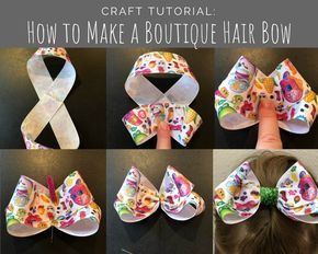 Make Hair Bows Out Of Ribbon, Bows Diy Ribbon Hairbows Tutorials, How To Make Hair Bows Out Of Ribbon, Make A Hair Bow With Ribbon, Ribbon Bows Diy Hair, Making Girls Hair Bows, How To Make A Hair Bow Out Of Ribbon, Hair Bow Out Of Ribbon, Easy Hair Bow Making Tutorials