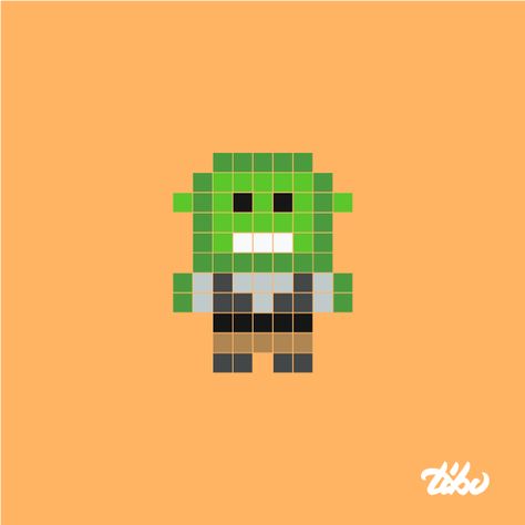 Cute Mini Pixel Art, Easy Perler Bead Patterns Minis, Green Pixel Art, Tiny Pixel Art, Mini Pixel Art, Pixel Art Mini, Grille Pixel Art, Mini Perler Beads, Melty Bead Designs