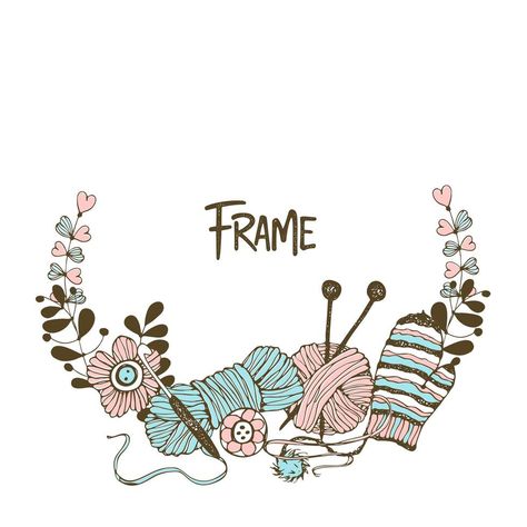 Handmade Logo Design, Free Business Logo, Sewing Logo, Knitting Quotes, Logo Design Love, Handmade Logo, Craft Logo, Wreath Frame, Sewing Business