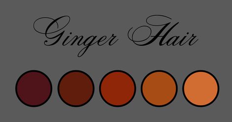 Brownish Red Hair, 2024 Ornaments, Ginger Color, Random Oc, Colour Hair, Oc Stuff, Ginger Hair Color, Red Colour Palette, Oc Ideas