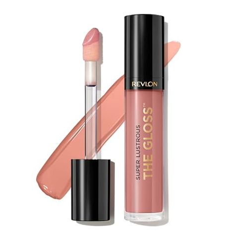 Revlon Lip Gloss, Super Lustrous The Gloss, Non-Sticky, High Shine Finish, 215 Super Natural Revlon Lip Gloss, Revlon Lip, Revlon Color, Lip Gloss Makeup, Glossier Lip Gloss, High Shine Lip Gloss, Cupuacu Butter, Gloss Makeup, Stocking Stuffers For Women