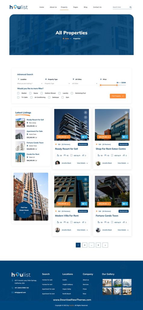 Houlist – Real Estate Group HTML Template About Us Page Design, Technology Design Graphic, Flow Map, Web Design Creative, Real Estate Website Design, Media Branding Design, Architecture Firms, Real Estate Management, Footer Design