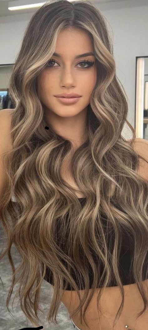 Ash Brown Blonde, Dark Hair Color Ideas, Dark Hair Color, Balayage Long Hair, Brown Hair Color Ideas, Brown Hair Inspo, Brunette Balayage, Brunette Hair With Highlights, Brown Hair Color