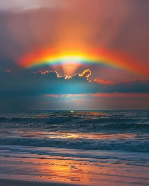 Cloud Spotting, Rainbow Photography Nature, Beautiful Sunset Pictures, Rainbow Landscape, Sunset Rainbow, Rainbow Sunset, Rainbow Photography, Beautiful Scenery Photography, Work Pictures