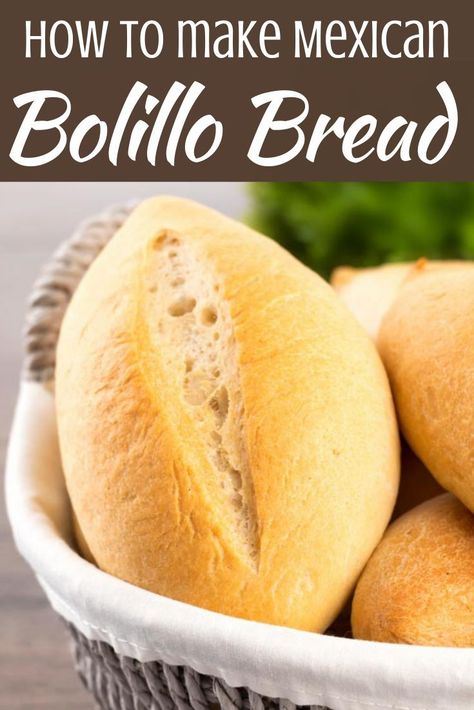 Mexican Bolillos, Bolillo Recipe, Crusty Rolls, Mexican Sweet Breads, Mexican Bread, Savory Bread, Bread Machine Recipes, Bread Recipes Sweet, Mexican Food Recipes Authentic