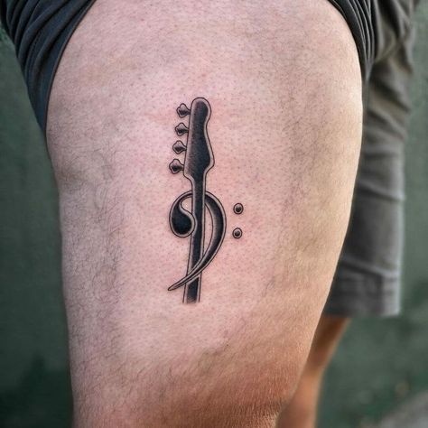 101 Best Bass Clef Tattoo Ideas You'll Have To See To Believe! 13 Outsons Bass Music Tattoo, Bass Guitar Tattoo, Bass Clef Tattoo, Clef Tattoo, Teacher Tattoos, Treble Clef Tattoo, Bass Clef Notes, Army Tattoos, Nota Musical