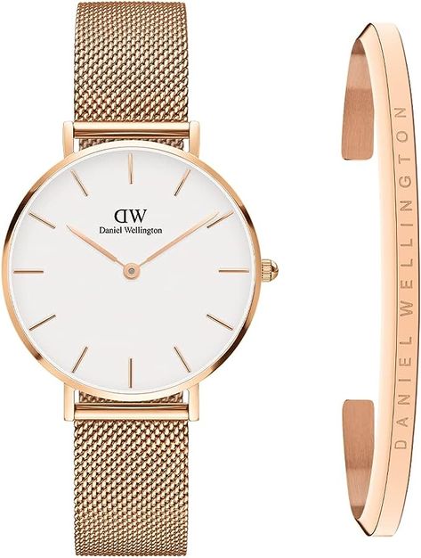 Daniel Wellington Petite Bundle 32 Stainlesss Steel Rose Gold, watch Daniel Wellington Classic Petite, Daniel Wellington Petite, Daniel Wellington Men, Watch Gift, Cuff Watch, Classic Bracelets, Rose Gold Case, Rose Gold Watch, Watch Gifts