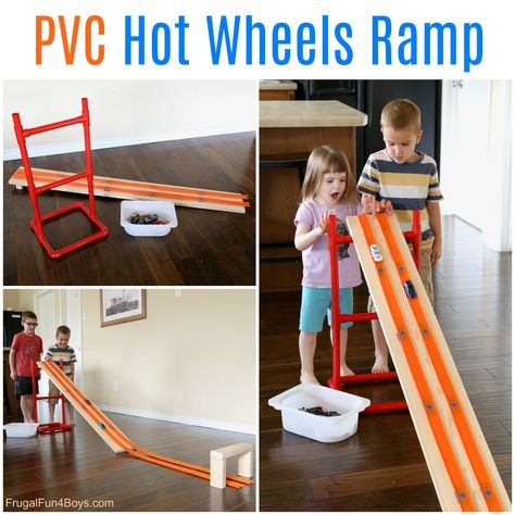 Diy Hot Wheels Ramp, Diy Race Track For Kids, Diy Hot Wheels Track, Cars Decorations Party, Hot Wheels Diy, Hot Wheels Race Track, Cars Decorations, Car Ramp, Car Wheels Diy