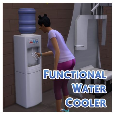 Mod The Sims: Functional Aqua Pura Water Cooler by Menaceman44 • Sims 4 Downloads Sims 4 Cc Furniture Functional Tv, Functional Sims 4 Items, Lotes The Sims 4, Sims 4 Kitchen, Die Sims 4, Sims 4 Studio, Cc Furniture, Sims 4 Clutter, Pelo Sims