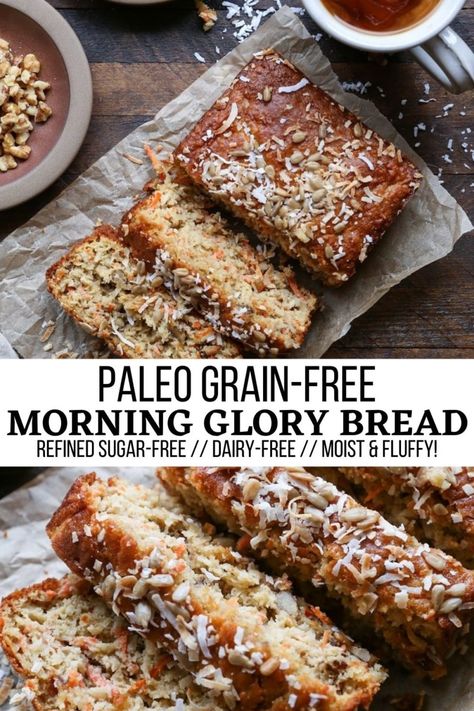 Clean Muffins, Morning Glory Bread, Bread Made With Almond Flour, Paleo Breads, Bread Quick, Vegan Cream Cheese Frosting, Grain Free Bread, Scd Recipes, Paleo Dishes