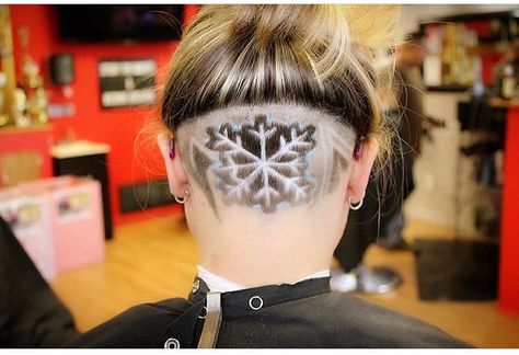 Snowflake :me: Side Shave Design Simple, Christmas Undercut Designs, Christmas Undercut, Side Shave Design, Guys Haircuts, Shave Designs, Undercut Hair Designs, Side Shave, Undercut Hair