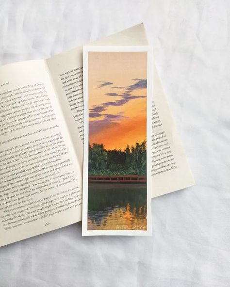 Water Colour Bookmarks, Watercolour Notebook, Acrylic Bookmarks, Sky Art Painting, Creative Bookmarks, Custom Bookmarks, Canvas Painting Tutorials, Watercolor Bookmarks, Art Drawings Sketches Pencil