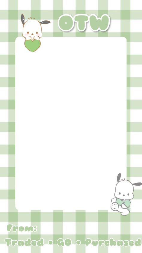 Pochacco Birthday Invitation, Otw Template Kpop, Kpop Photocard Template, Kpop Hello Kitty, Otw Template, Free Wallpaper Backgrounds, Photocard Template, Kpop Photocard, Paper Toys Template