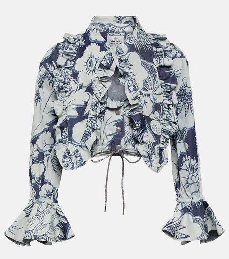 Designer Suits For Women, Vivienne Westwood Shop, Vivienne Westwood Tops, British Punk, Punk Culture, Wool Mini Skirt, Blue Floral Blouse, Blouse Long Sleeve, Printed Silk Scarf