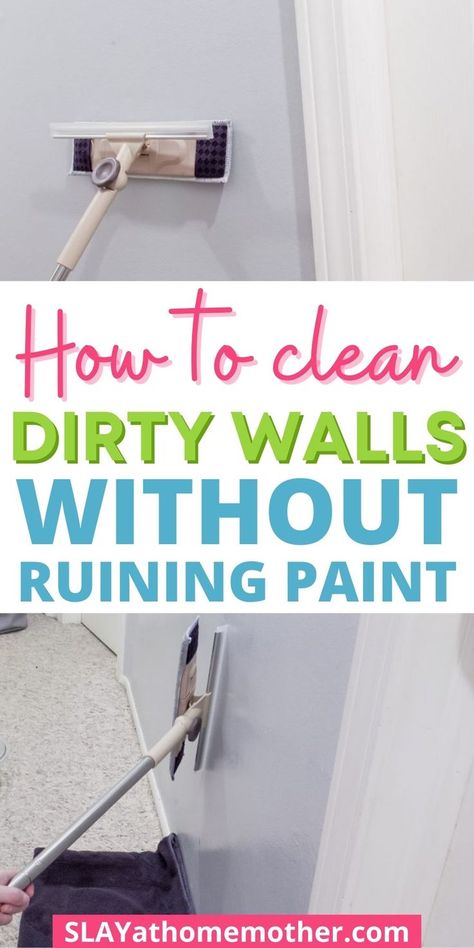 How To Deep Clean Walls, Paint Safe Wall Cleaner, Easy Wall Cleaning Hacks, Deep Cleaning New Apartment, Cleaning Walls Without Removing Paint, How To Wash Walls Without Removing Paint, Homemade Wall Cleaner, Bathroom Wall Cleaning Tips, Deep Cleaning Products