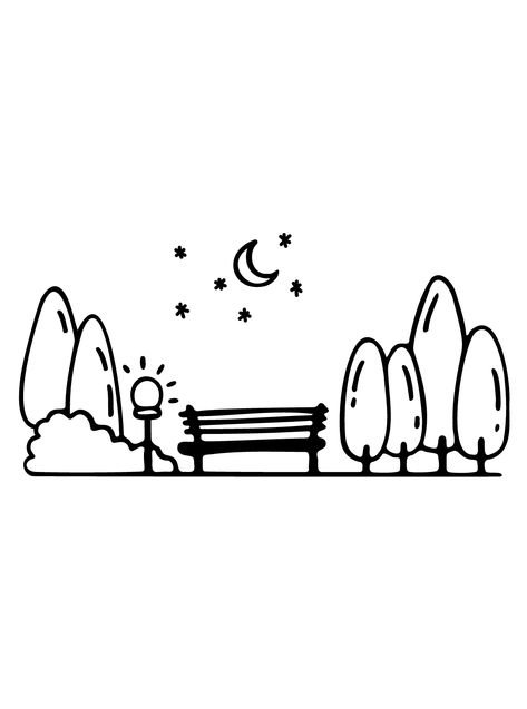 Park Park Doodle, Park Clipart, Park Drawing, Lol Coloring Pages, Lol Coloring, Kid Coloring Page, Clipart Black And White, Winter Park, Jurassic Park