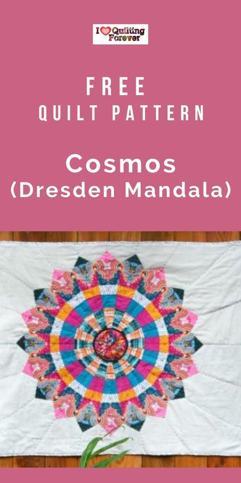 Mandala Quilt Pattern, Quilt Top Patterns, Dresden Plate Quilt, Beginner Quilt Patterns, Scrap Quilt Patterns, Patchwork Patterns, Art Gallery Fabrics, Quilting For Beginners, Mandala Pattern