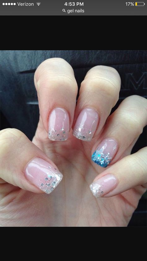 Winter Gel Nails, Nail Art Dotting Tool, Frozen Nails, Nails January, Gel Nail Art Designs, January Nails, Disney Nails, Winter Nail Art, Gel Nail Designs