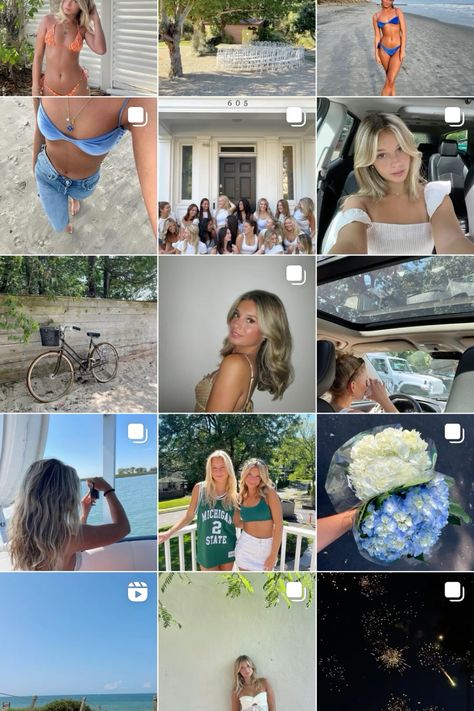 instagram feed inspo Insta Feed Planner, How To Elevate Your Instagram, Summer Content Ideas Instagram, Personal Branding Instagram Feed, Instagram Inspo Aesthetic Grid, Instagram Page Ideas Theme, Instagram Archive Posts, Sorority Instagram Feed Ideas, Colorful Instagram Aesthetic