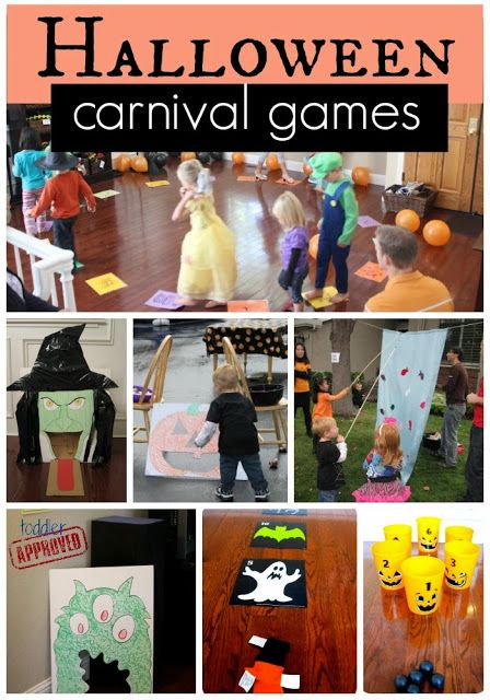 Halloween Carnival Games, Halloween Toddler Party, Fall Festival Games, Fall Carnival, Festival Games, Halloween Infantil, Halloween Games For Kids, Halloween Preschool, Halloween Party Games