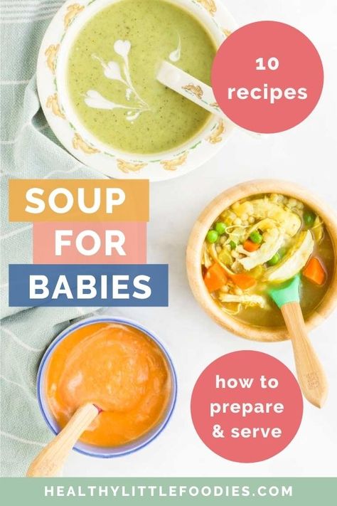 Chicken Soup For Babies, Baby Soup Recipe, 7 Month Old Baby Food, Meat For Babies, Soup For Sick, Soup For Babies, Chicken Baby Food, Veggie Soup Recipes, Healthy Chicken Soup