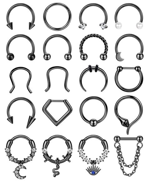 Price: $16.99#besteel #septum #rings #hypoallergenic #surgical #steel #hinged #septum #clicker #rings #women #dangle #horseshoe #hinged #septum #helix #tragus #daith #cartilage #piercing #jewelry Cute Septum Rings, Septum Piercing Jewelry, Tragus Daith, Septum Hoop, Daith Jewelry, Daith Piercing Jewelry, Tragus Hoop, Septum Nose Rings, Septum Rings