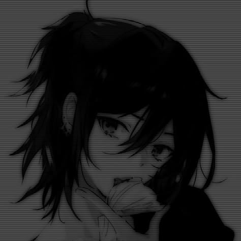 Emo Girl Pfp, Emo Girl, Girl Pfp, Anime Pfp, Dark Aesthetic, Black And White, Hair, Anime, Black