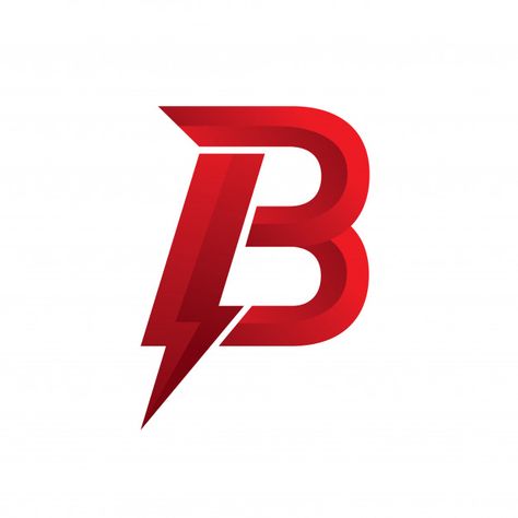 Letter b logo power red Premium Vector | Premium Vector #Freepik #vector #background #logo #business #car B Text Logo, Power Symbol Logo, B Logo Design Fonts, B Logo Design, Letter B Logo, Logo Handwritten, B Font, Logo B, Business Car