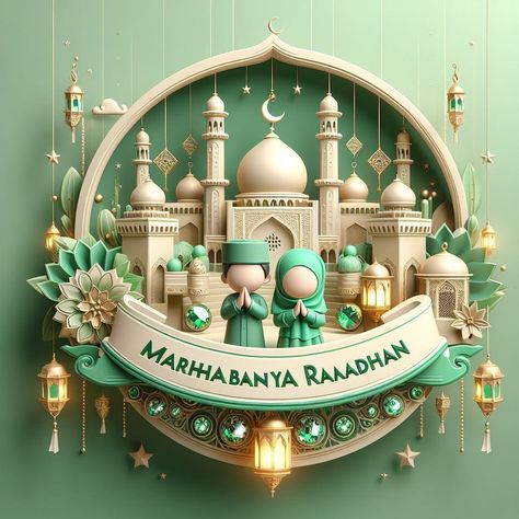 Check more PROMPT at AisRafa.com Check more at https://aisrafa.com/2128-prompt-popup-3d-circle-with-banner-that-says-marhaban-ya-ramadhan-in-l/ Ramadhan Design, 3d Circle, Wallpaper Islami, Ramzan Mubarak, Eid Card Designs, Eid Card, Islamic Design, Idul Fitri, Anime Scenery