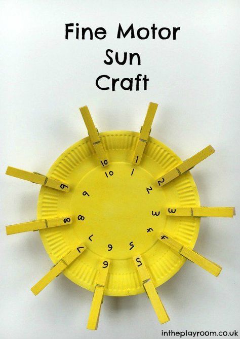 Fine Motor Sun Craft to work on Number Matching Activities For Elementary Kids, Sun Craft, Sun Activity, Sun Crafts, Funky Fingers, Weather Activities, Themed Activities, Fine Motor Activities, Number Matching