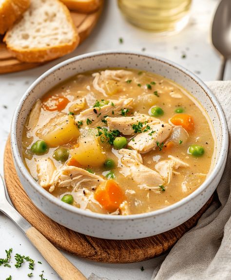 Chicken Stew Recipe Healthy Chicken Stew Recipes, Hearty Chicken And Vegetable Stew, Chicken Beef Stew, Chicken Stew With Potatoes, Stew Recipes Stove Top, Chicken Breast Soup, Best Chicken Stew, Easy Chicken Stew, Creamy Chicken Stew