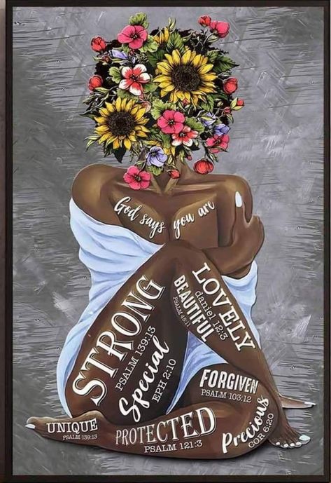 Afrique Art, Lovely Poster, Black Art Painting, God Says, Black Artwork, Black Love Art, Afro Art, African American Art, Black Women Art