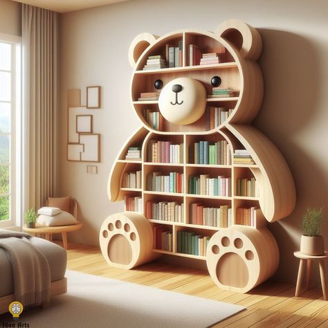 Wow.........Absolutely beautiful😍👍❤️ Bear Bedroom, Childrens Furniture Design, Kids Bedroom Furniture Design, Kids Room Furniture, Canvas Learning, Bookshelf Design, Bedroom Furniture Design, Room Makeover Bedroom, Study Table