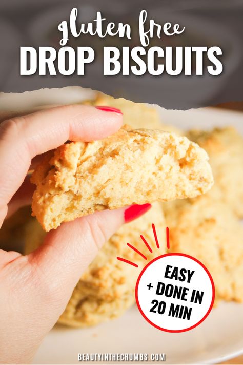 Gluten Free Dairy Free Biscuits And Gravy, Quick Gluten Free Biscuits, Gluten Free Dairy Free Biscuits Easy, Gluten Free Biscuit Recipes, Easy Gluten Free Biscuits Simple, Gluten Free Busicuts Recipe, Gluten Free Drop Biscuits Easy, Easy Gluten Free Biscuits, Gluten Free Biscuits And Gravy