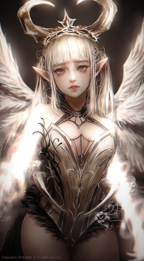 ArtStation - Ala Luminis, Shal. E Shal E, White Hair, Character Ideas, Elf, Fantasy Art, Character Art, Anime Art, Digital Art, Character Design