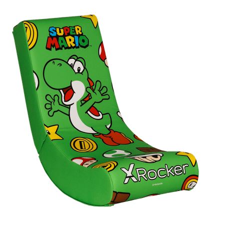 X Rocker® Super Mario™ Power-Up Floor Rocker - Yoshi Yoshi Artwork, Game Room Bedroom, Rock Games, Gaming Collection, Gamer Chair, Rocker Chair, Gaming Furniture, Casual Furniture, Travel Perfume