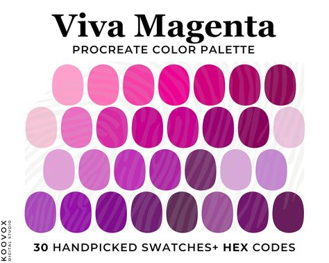 Magenta Procreate Color Palette Color Palette Color Palette - Etsy UK Procreate Tools, Color Palette For Procreate, Color Palette Procreate, Skin Palette, Purple Color Palette, Procreate Palette, Procreate Color Palette, Purple Color Palettes, Lavender Amethyst