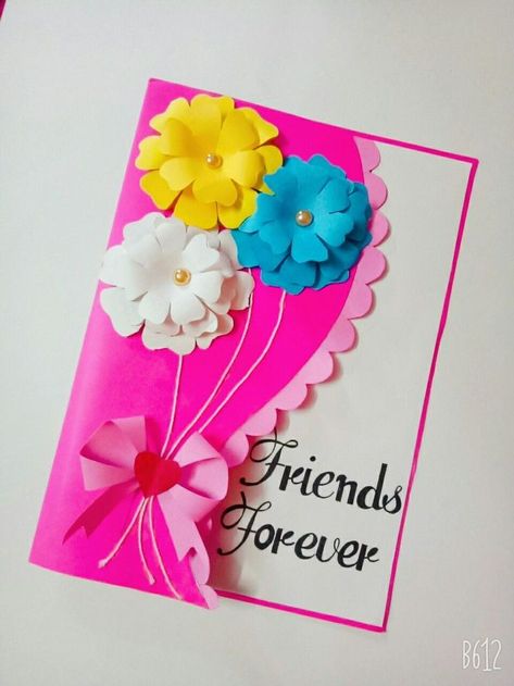 Floral Birthday Card Making DIY || Birthday & Anniversary Card Making Process Step by Step #greatingcard #birthdaycard #aniversarycard Hearts Paper Crafts, Paper Projects Diy, Diy Mother's Day, Paper Quilling Cards, Birthday Card Craft, Paper Flowers Craft, Diy Crafts Paper Flowers, Paper Crafts Origami