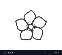 Jasmine flower icon logo template Royalty Free Vector Image Flower Icon Logo, Jasmine Drawing, Leaf Symbol, Flower Stencils, Flower Icon, Symbol Drawing, Colorful Apartment, Flower Symbol, Flower Outline