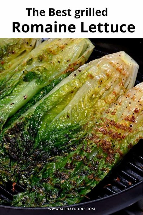 If you've never had a grilled salad before, now's the time to try. This delicious grilled romaine recipe is packed full of flavor and is a great base for a summer salad. Grilled Vegetarian, Grilled Lettuce, Grilled Romaine Lettuce, Grilled Romaine Salad, Grilled Salad, Grilled Romaine, Cookout Side Dishes, Parmesan Recipe, Vegetarian Pasta Recipes