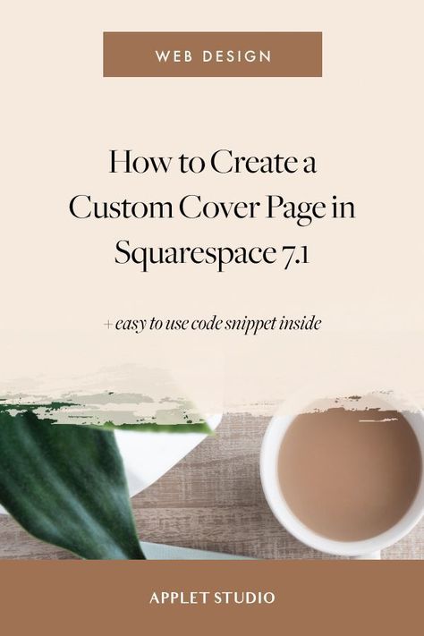 A step-by-step guide with an easy to use snippet inside. Customize your Squarespace 7.1 template with a beautiful cover page. Create a stunning professional website. Beautiful Cover Page, Squarespace Layout, Squarespace Hacks, Squarespace Tutorial, Instagram Mobile, Pen Icon, Creating A Website, Squarespace Web Design, Squarespace Design