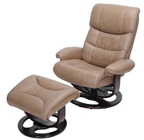 Barcalounger Dawson 15-8038 Pedestal Chair and Ottoman - Frampton Brown 3607-84 Brown Recliner, Leather Seat Cushion, Pedestal Chair, Contemporary Recliners, Recliner With Ottoman, Chair And Ottoman Set, Swivel Recliner, Leather Ottoman, Plush Pillow