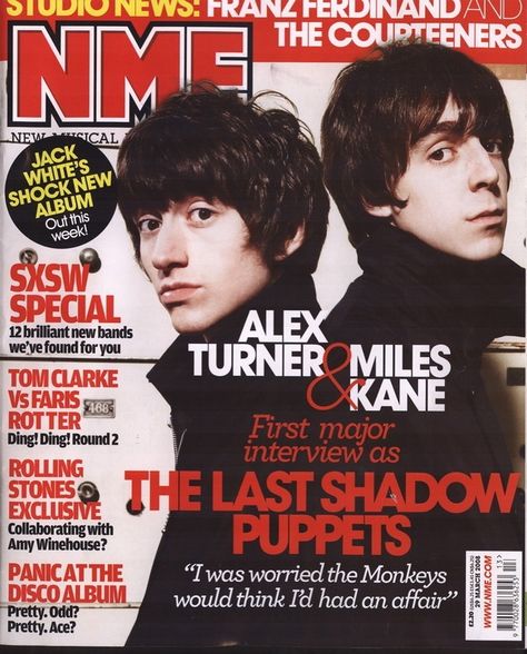 Last Shadow Puppets Music Magazine Cover, Alex Turner And Miles Kane, Miles Kane, Alex Arctic Monkeys, The Last Shadow Puppets, Last Shadow, Artic Monkeys, Music Magazine, I'm With The Band