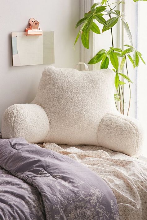 Shearling Boo [Study] Pillow - For sleeping and waking while studying Boo Pillow, Wooden Office Chair, Boyfriend Pillow, Bed Rest Pillow, Dorm Room Designs, Bed Rest, Teen Girl Bedroom, Chair Pillow