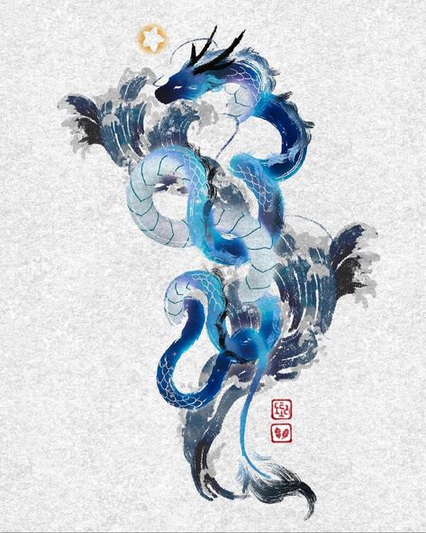 Yuumei Art, Dragon Tattoo Art, Eastern Dragon, Japan Tattoo Design, Japanese Art Prints, Dragon Tattoo Designs, Tattoo Style Drawings, Japanese Dragon, Japon Illustration